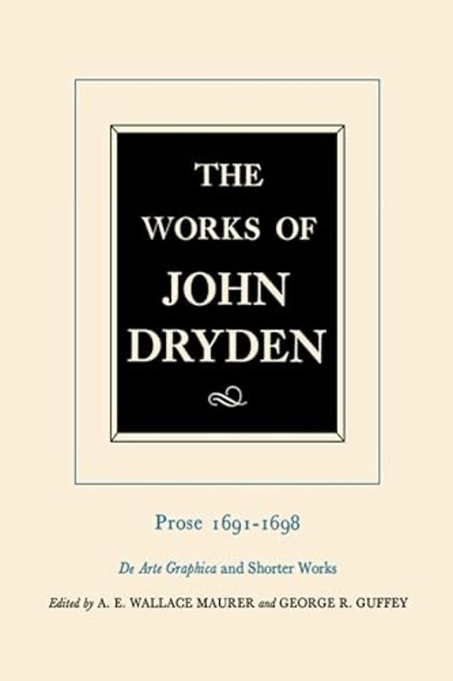 The Works of John Dryden, Volume XX