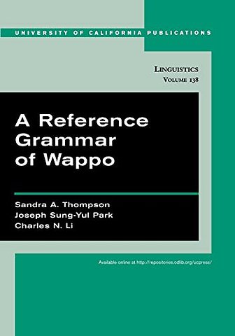 A Reference Grammar of Wappo