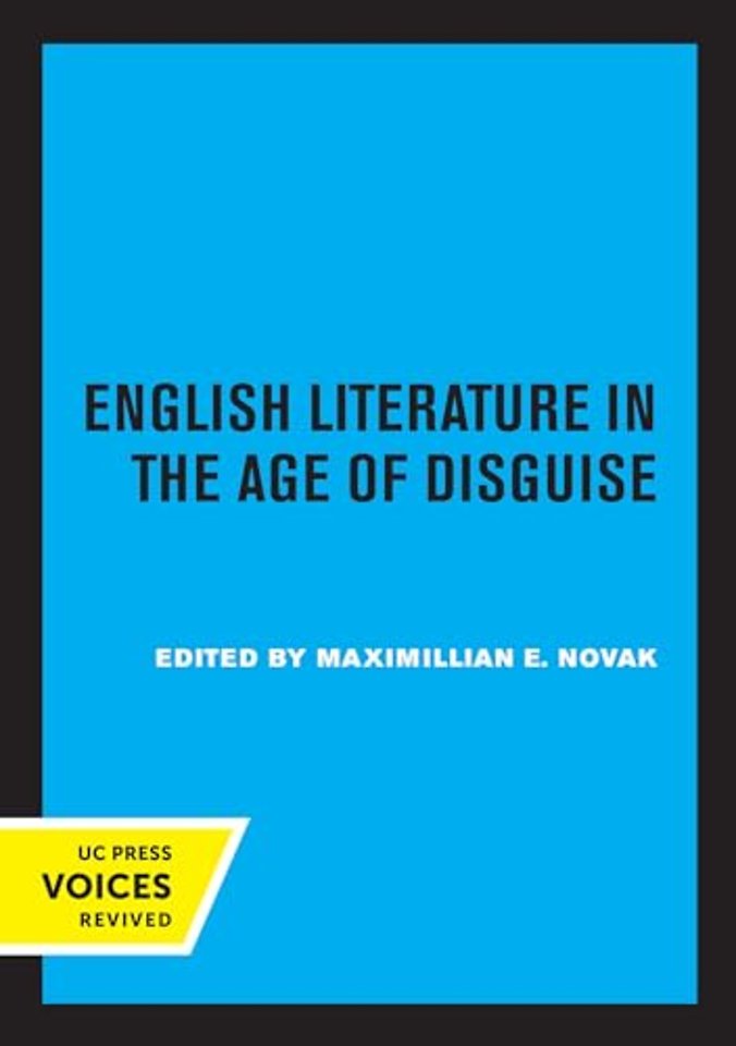 English Literature in the Age of Disguise