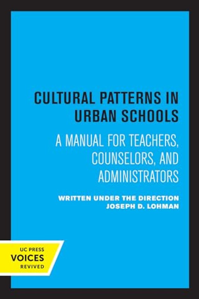 Cultural Patterns in Urban Schools