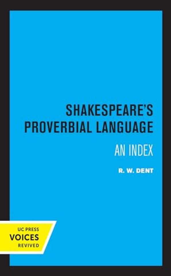 Shakespeare's Proverbial Language