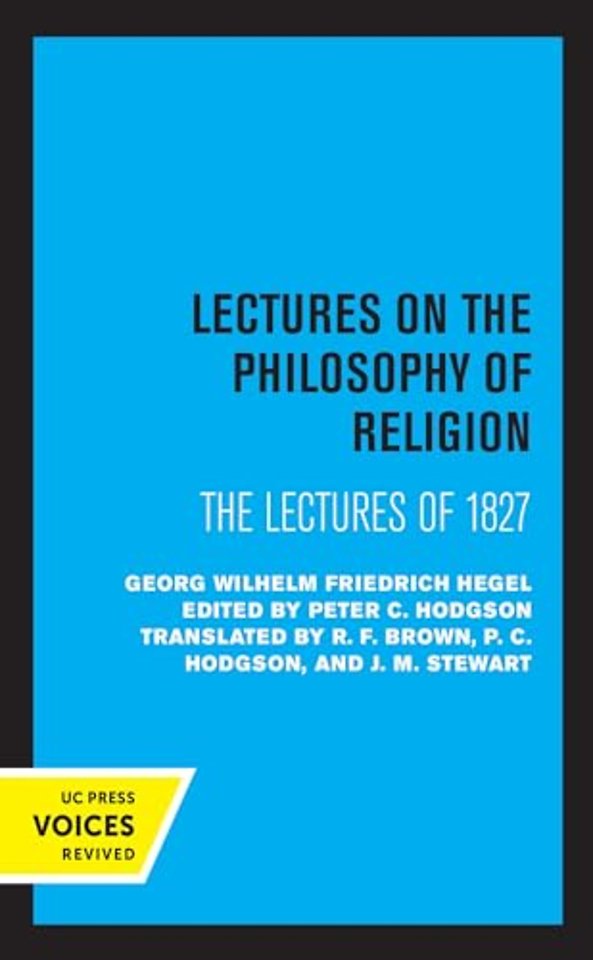 Lectures on the Philosophy of Religion