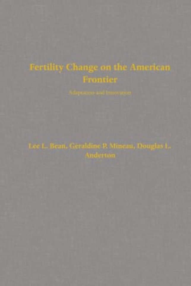 Fertility Change on the American Frontier