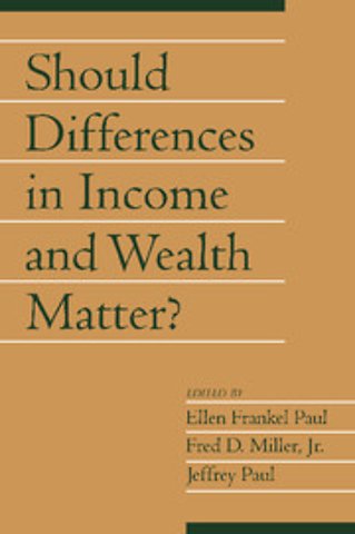 Should Differences in Income and Wealth Matter?: Volume 19, Part 1