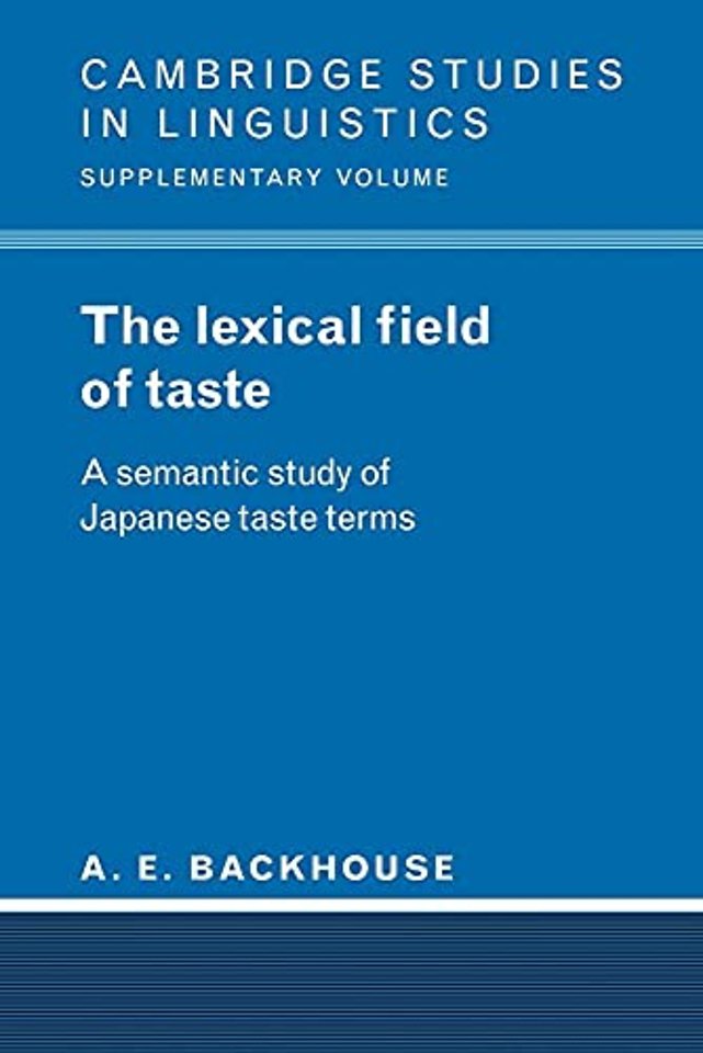 The Lexical Field of Taste