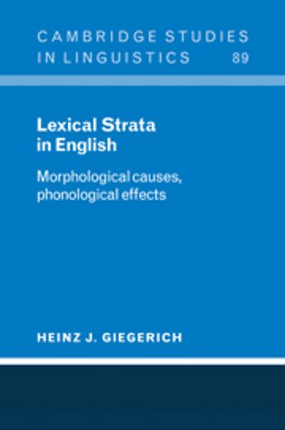 Lexical Strata in English