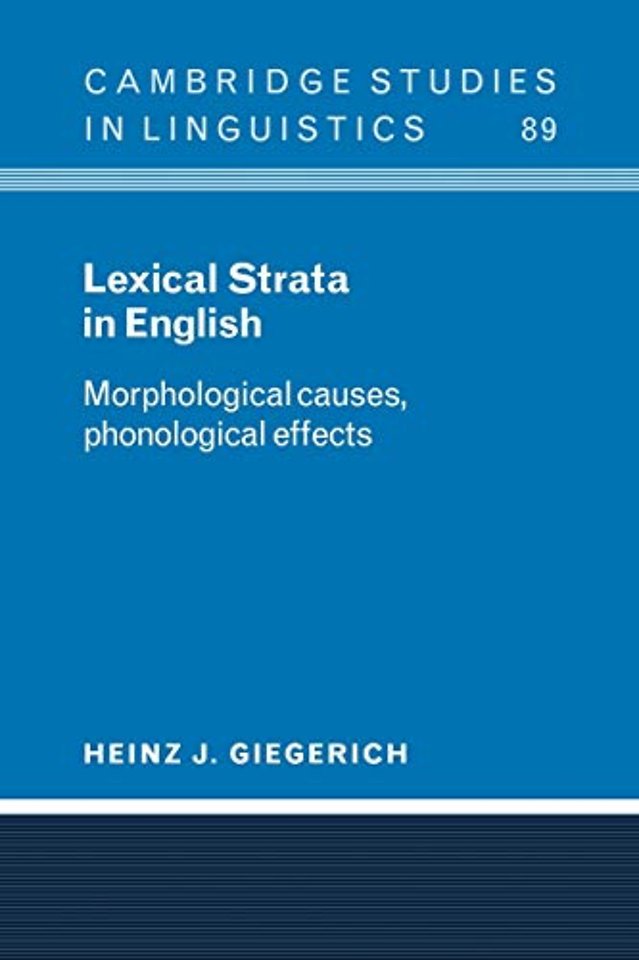 Lexical Strata in English