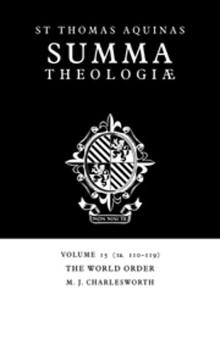 Summa Theologiae: Volume 15, The World Order
