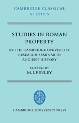 Studies in Roman Property