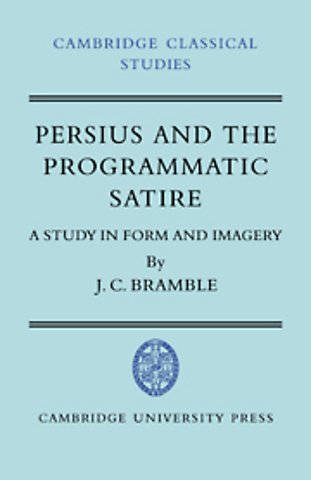 Persius and the Programmatic Satire