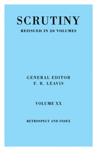Scrutiny vol. 20 Index & Retrosp