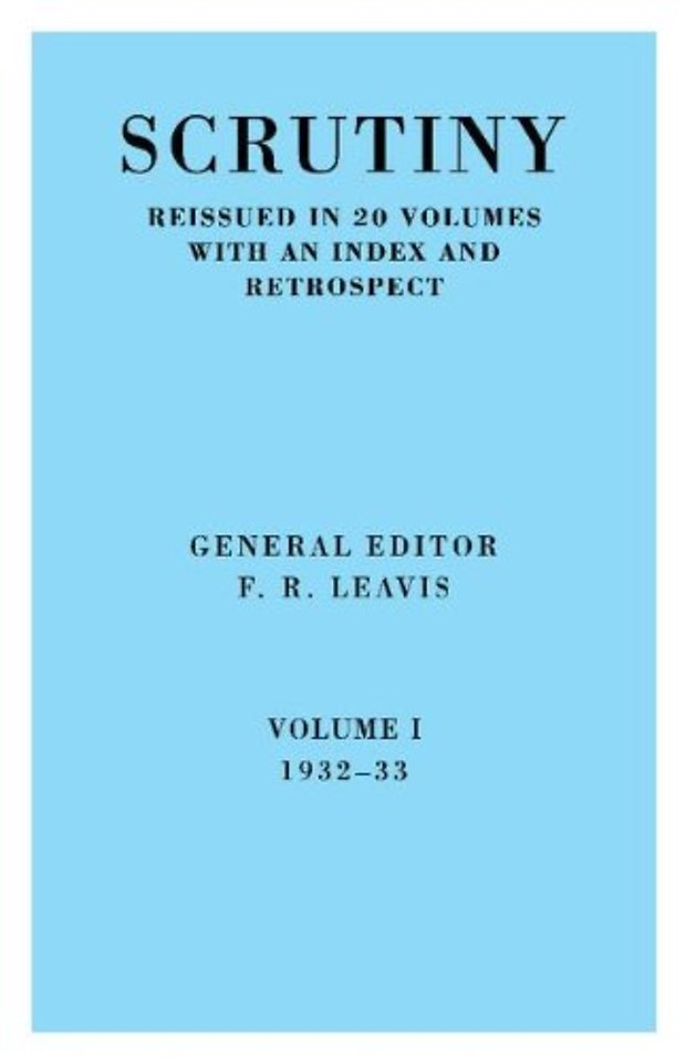 Scrutiny: A Quarterly Review 20 Volume Paperback Set 1932-53