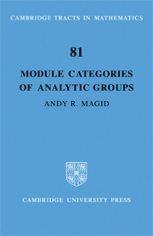 Module Categories of Analytic Groups
