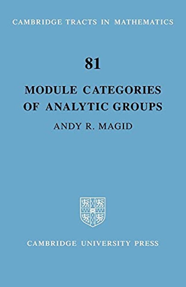 Module Categories of Analytic Groups