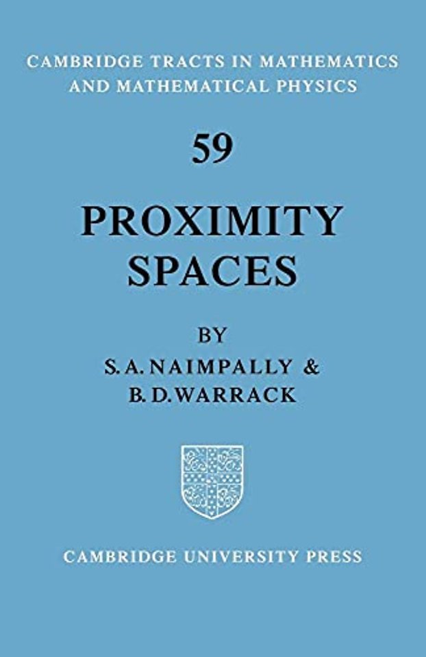 Proximity Spaces
