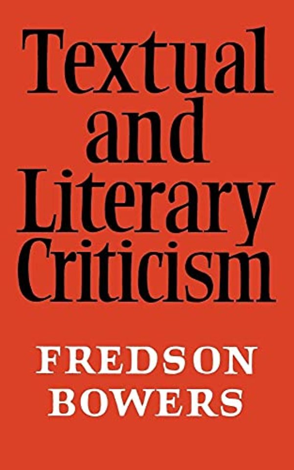 Textual and Literary Criticism