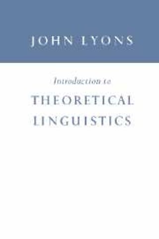 Introduction to Theoretical Linguistics