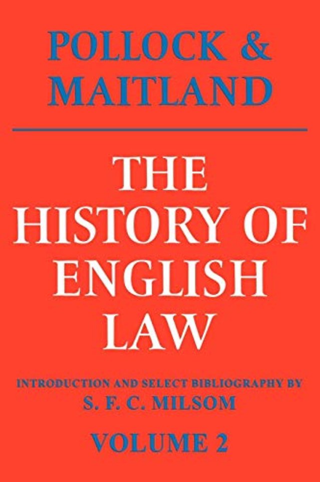 The History of English Law: Volume 2