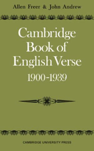 Cambridge Book of English Verse 1900–1939
