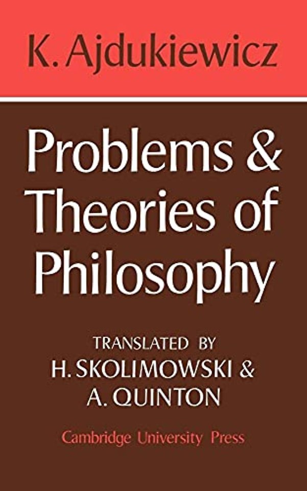Problems and Theories of Philosophy