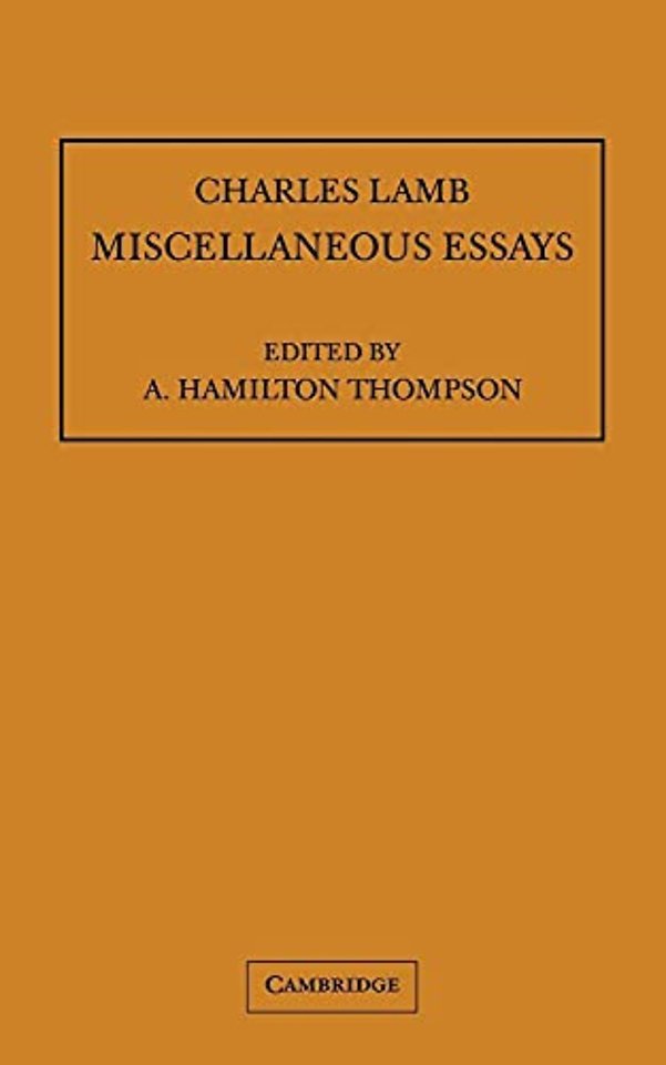 Miscellaneous Essays