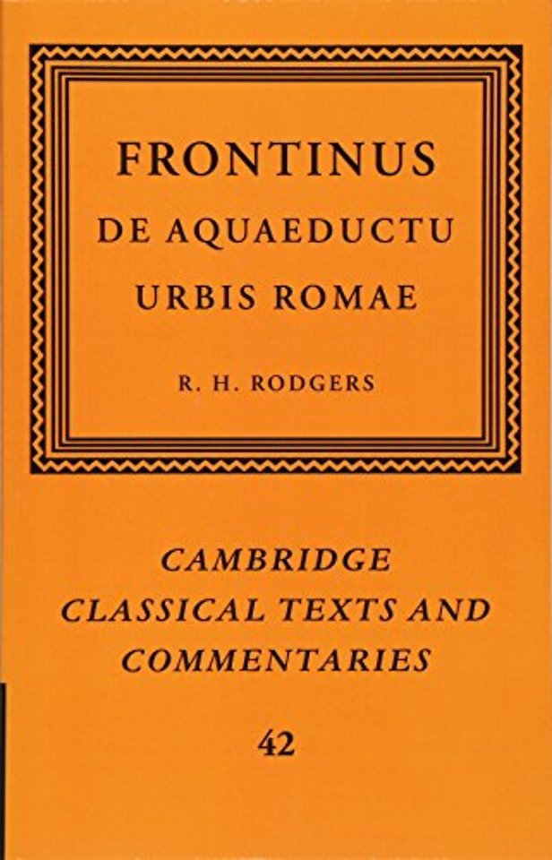 Frontinus: De Aquaeductu Urbis Romae