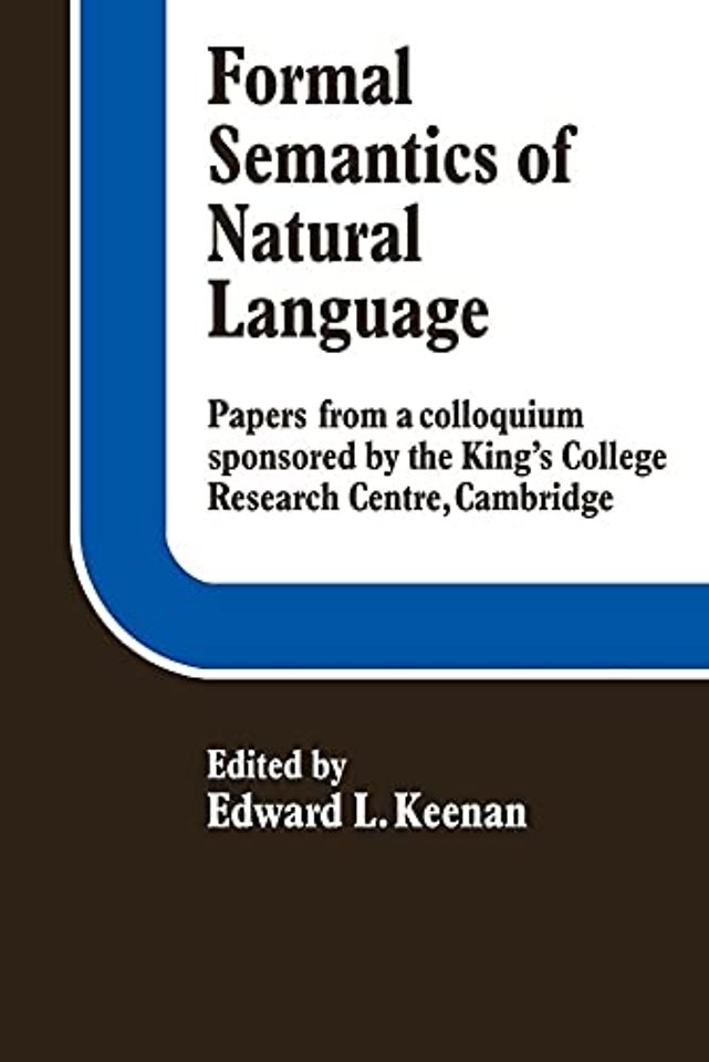 Formal Semantics of Natural Language
