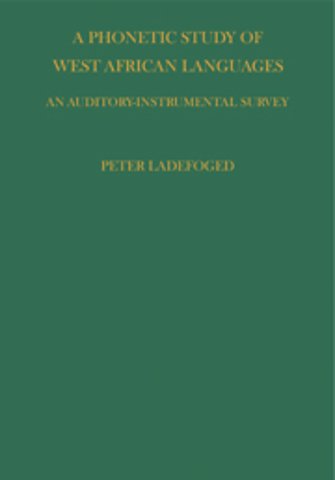 Phonetic Study of West African Languages