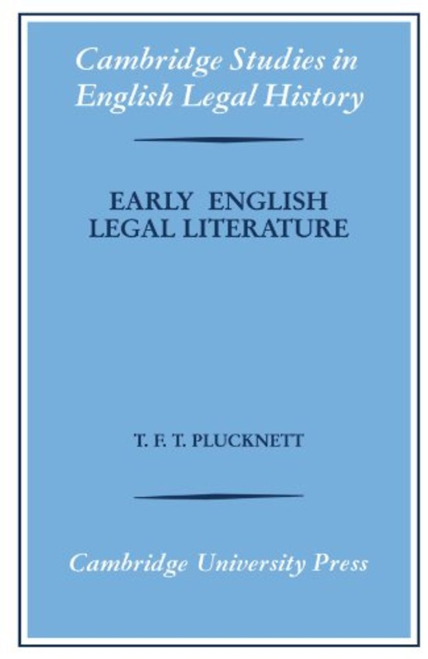 Early English Legal Literature