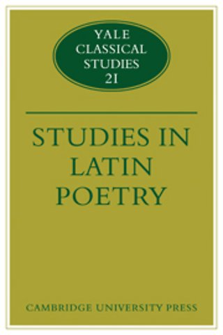 Studies in Latin Poetry