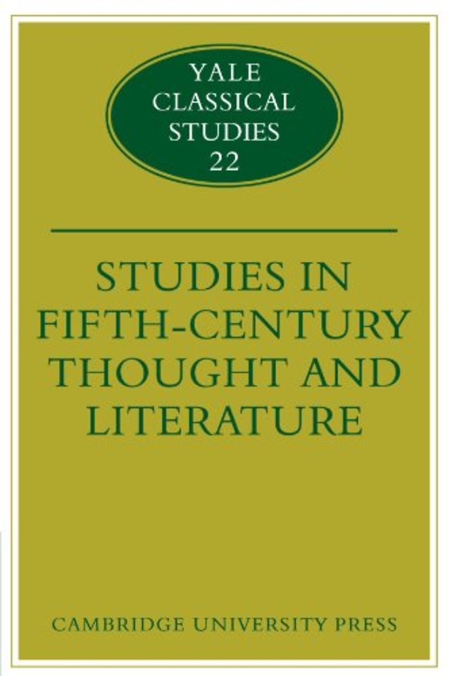 Studies in Fifth Century Thought and Literature