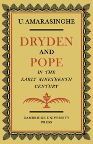 Dryden and Pope in the Early Nineteenth-Century