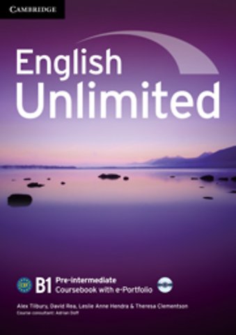 English Unlimited Pre-intermediate Coursebook with e-Portfolio CD-ROM and Workbook without answers with DVD-ROM Pack Italian edition
