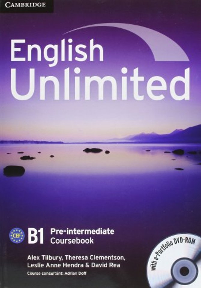 English Unlimited Pre-intermediate Coursebook with e-Portfolio CD-ROM and Workbook without answers with DVD-ROM Pack Italian edition