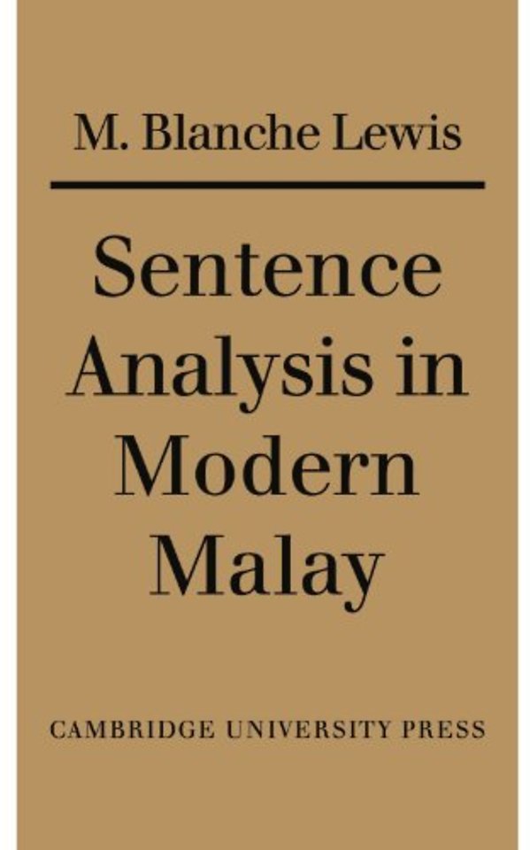 Sentence Analysis in Modern Malay