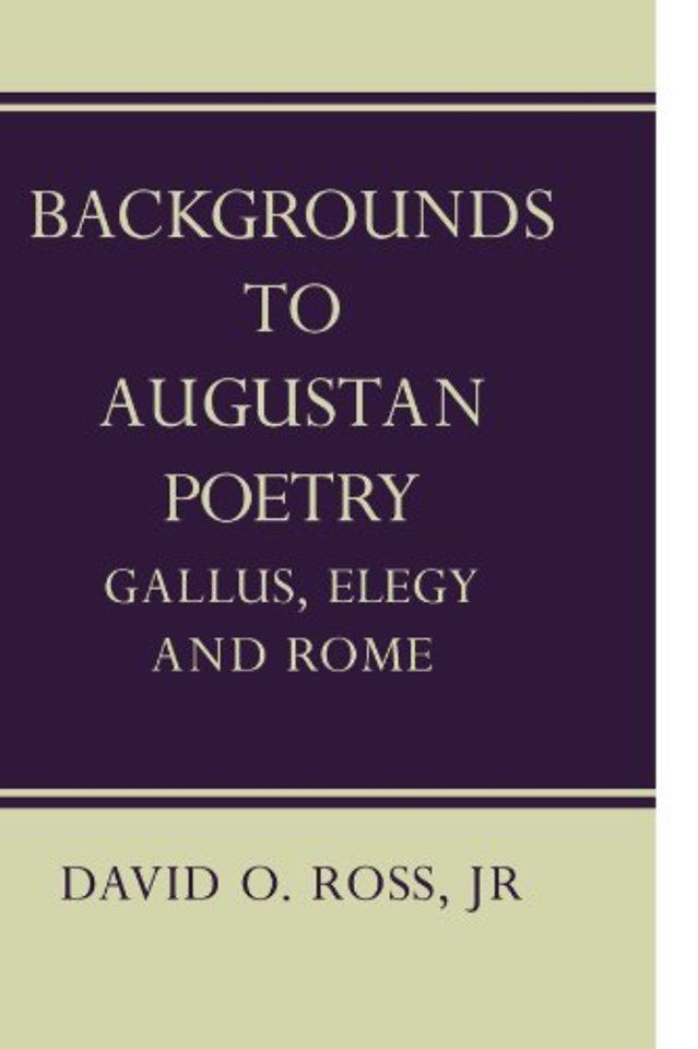 Backgrounds to Augustan Poetry