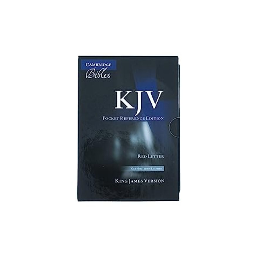 KJV Pocket Reference Bible, Grey Imitation Leather, Red-letter Text, KJ242:XR Dark Grey Imitation Leather