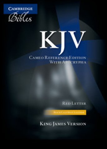 KJV Cameo Reference Edition with Apocrypha KJ453:XRA Black Calfsplit Leather