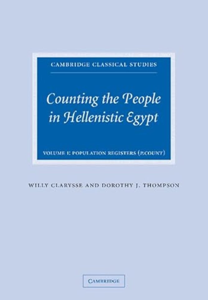 Counting the People in Hellenistic Egypt 2 Volume Paperback Set
