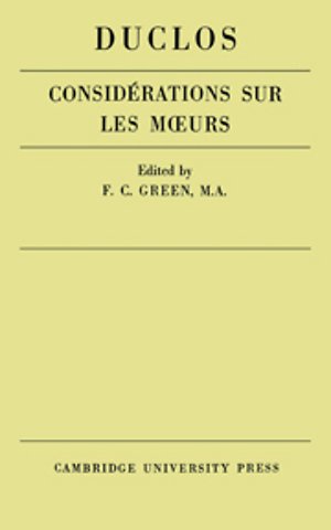 Considérations sur les Murs de ce Siecle