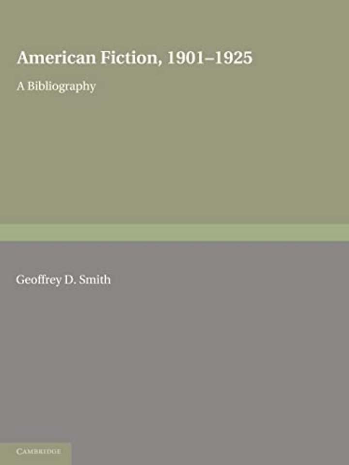 American Fiction, 1901–1925 2 Part Paperback Set