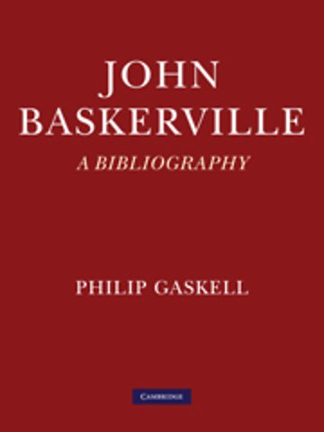 John Baskerville: A Bibliography