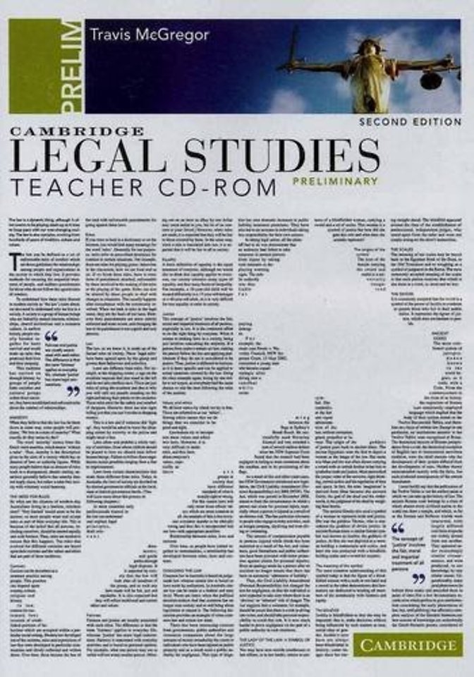 Cambridge Preliminary Legal Studies Second Edition Teacher CD-Rom