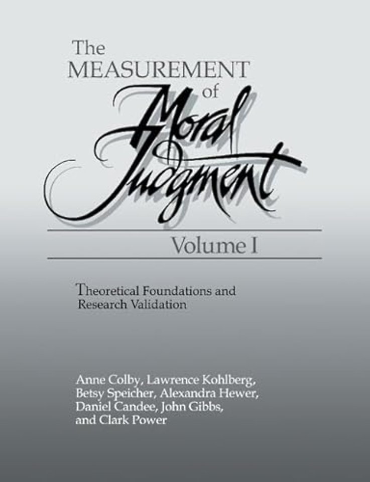 The Measurement of Moral Judgment 2 Volume Set