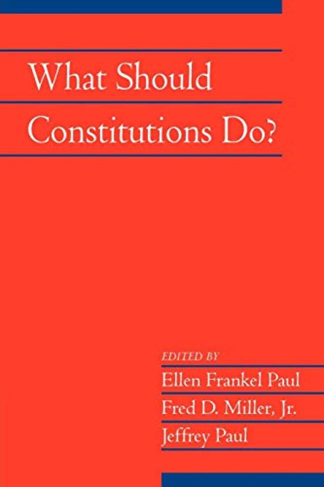 What Should Constitutions Do?