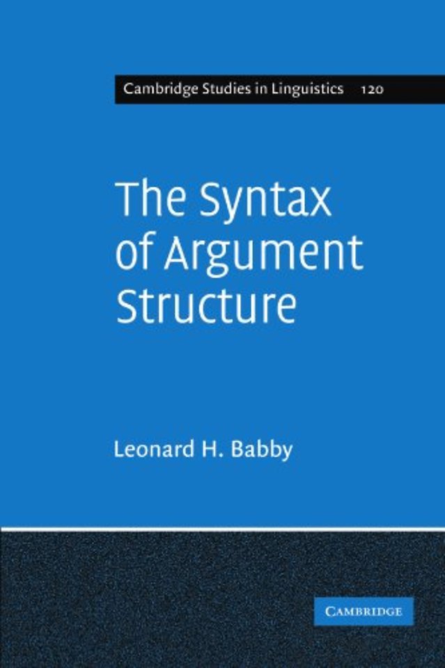 The Syntax of Argument Structure