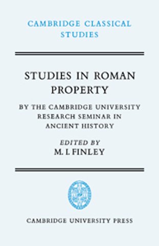 Studies in Roman Property
