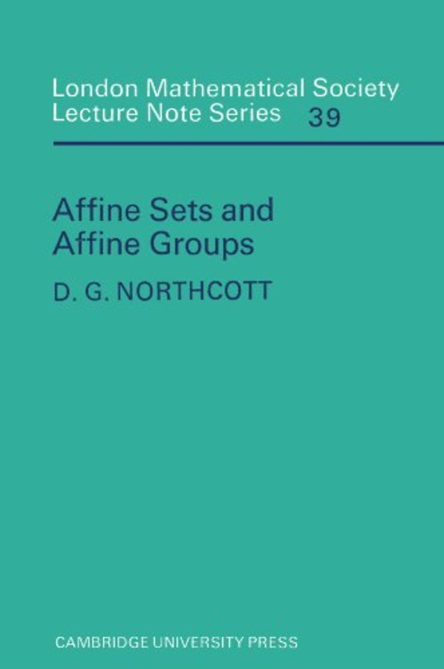 Affine Sets and Affine Groups