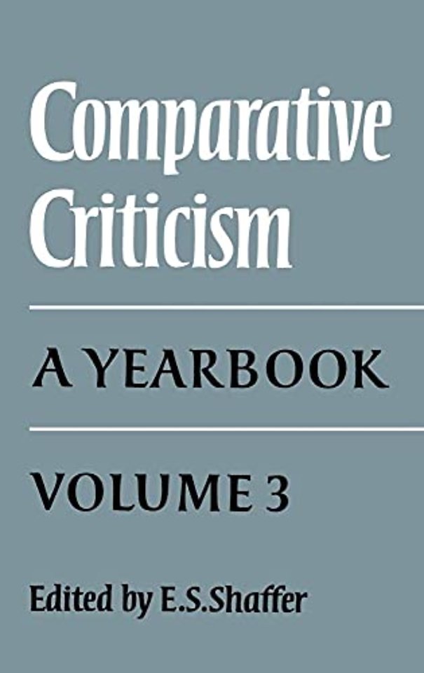 Comparative Criticism: Volume 3