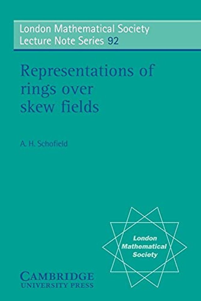 Representations of Rings over Skew Fields